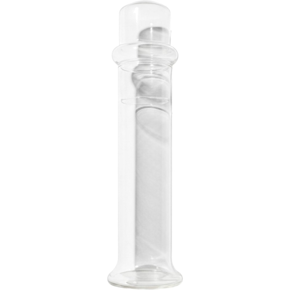Vintage Pyrex Clear Glass Apothecary Jar Cylinder Vase with Dome Lid 18.5 Inch